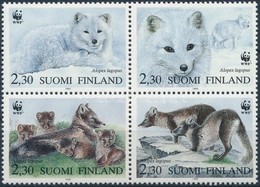 ** 1993 WWF: Sarki Róka Négyestömb  + 4 Db FDC Mi 1202-1205 - Altri & Non Classificati