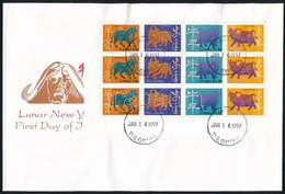 1997 Kínai újév 2 Klf Kisív Mi 2520-2527 + Blokk Mi 323 3 FDC-n - Altri & Non Classificati