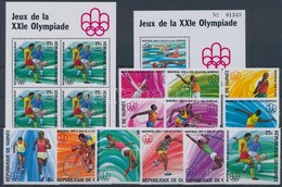 ** 1976 Nyári Olimpia Sor Mi 740-751 + Blokkpár Mi 44-45 A - Autres & Non Classés