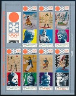 ** 1971 Téli Olimpiai Játékok, Sapporo (V.) Kisív Mi 1353-1359 + Blokk 161 - Altri & Non Classificati