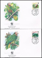 1993 WWF Papagájok Sor 4 FDC-n Mi 690-693 - Otros & Sin Clasificación