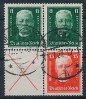 O 1927 Hindenburg Füzetösszefüggés Négyestömb Mi S 36-37 - Otros & Sin Clasificación