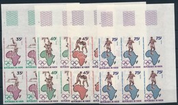 ** 1973 Afrikai Sportjátékok Lagos Vágott ívsarki Hatos Tömbök Mi 358-361 - Altri & Non Classificati