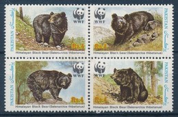 ** 1989 WWF: Medve Négyestömb Mi 759-762 + 4 Db FDC (gumihiba / Gum Disturbance) - Otros & Sin Clasificación