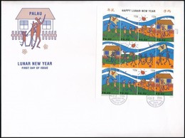 1996 Kínai újév: A Patkány éve Kisív Mi 982-985 + Blokk Mi 40 2 Db FDC-n - Autres & Non Classés