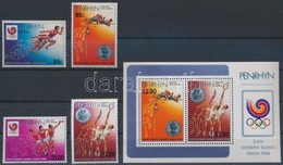 ** 1988 Nyári Olimpia Sor Mi 483-486 + Blokk Mi 80 - Autres & Non Classés