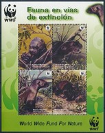 ** 2004 WWF: Óriás Vidra Blokk Mi 27 + Mi 1951-1954 Blokkból Kitépett Bélyegek 4 Db FDC-n - Otros & Sin Clasificación