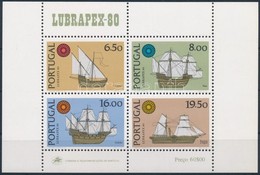 ** 1980 Nemzetközi Bélyegkiállítás LUBRAPEX '80, Lisszabon: Hajók Blokk Mi 31 - Altri & Non Classificati