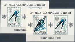 ** 1968 Téli Olimpia, Grenoble Blokk Sor Mi 11-12 A - Altri & Non Classificati