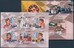 ** 2010 50 éve Született Ayrton Senna Kisív + Blokk Mi 4327-4332 + 745 - Andere & Zonder Classificatie