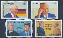 ** 1992 Konrad Adenauer Halálának 25. évfordulója Sor  Mi 2293-2296 - Otros & Sin Clasificación