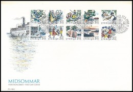 1988 Forgalmi 10-es Tömb Mi 1482-1491 FDC - Otros & Sin Clasificación