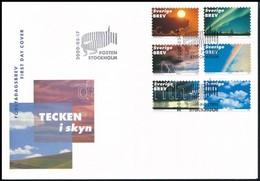 2000 Felhő öntapadós Sor Mi 2186-2191 FDC-n - Altri & Non Classificati