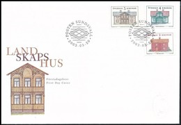 2003 Vidéki Lakóépületek Sor Mi 2343-2345 FDC-n - Other & Unclassified