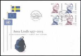 2003 Anna Lindh Sor Mi 2382-2383 FDC-n - Other & Unclassified