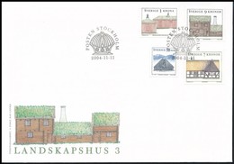 2004 Vidéki Házak Sor Mi 2443-2446 FDC-n - Autres & Non Classés