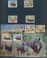 ** 1987 WWF Szélesszájú Orrszarvú Sor Mi 528-531 + 4 CM + 4 FDC-n - Altri & Non Classificati