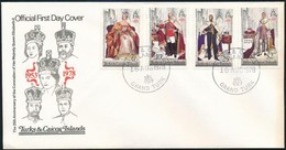 1978 Erzsébet Sor Mi 385-388 A + Blokk Mi 10 2 Db FDC-n - Otros & Sin Clasificación