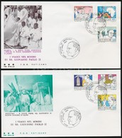 1984 II. János Pál Pápa Világ Körüli útja Sor 4 FDC-n Mi 852-863 - Autres & Non Classés