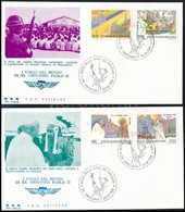 1986 II. János Pál Pápa Világ Körüli útja Sor 4 FDC-n Mi 899-906 - Altri & Non Classificati