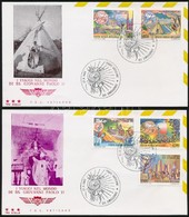 1988 II. János Pál Pápa Világ Körüli útja Sor 2 FDC-n Mi 952-956 - Autres & Non Classés