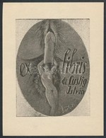 Bartos László (1902-1943): Pornográf Ex Libris. Klisé, Papír, Jelzett A Klisén, 7,5×5,5 Cm - Autres & Non Classés