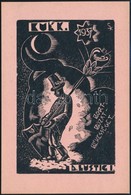 Sterbenz Károly (1901-1993): BUÉK Ex Libris . Fametszet, Papír, Jelzett A Metszeten, 11,5x7,5 Cm - Autres & Non Classés