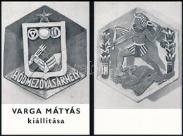 Varga Mátyás (1910-2002): 5 Db Aláírt Linómetszet üdvözlő Kártyán. Aláírtak, Hozzá Két Meghívó - Otros & Sin Clasificación