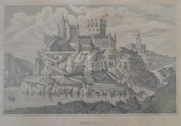 Cca 1800 Segovia Spanyol Város Rézmetszetű Képe üvegezett Keretben / Segovia In Spain. Etching In Glazed Frame 22x17 Cm - Estampes & Gravures
