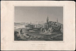 Cca 1840 Ludwig Rohbock (1820-1883): Vác Acélmetszet / Steel-engraving Page Size: 16x26 Cm - Estampas & Grabados