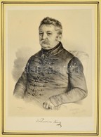 Cca 1844 Barabás Miklós (1810-1898): Simontsits János Színházigazgató, Litográfia, Papír, Walzel A. F. Pest, Paszpartuba - Stampe & Incisioni