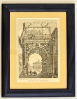 Cca 1840 Triumpfbogen Des Titus. Acélmetszet, üvegezett Keretben, 17×12 Cm - Estampes & Gravures