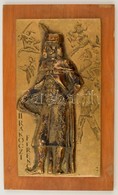 Kiss Sándor (1925-1999): II. Rákóczi Ferenc Falikép, Bronz, Fára Ragasztva, Jelzett, 29×15 Cm. - Otros & Sin Clasificación