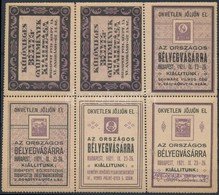 ** 1921 Országos Bélyegvásár Levélzáró Hatostömb, Szürkéslila - Non Classificati