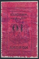 1921 Miskolc Városi Okmánybélyeg Lilásvörös 10K Gépszínátnyomattal (9.500) - Non Classificati