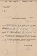 1919 Bp., A Magyar Tanácsköztársaság Szociális Termelési Népbiztosának Hivatalos Levele Munkabérrel Kapcsolatban - Zonder Classificatie