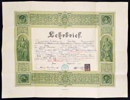 1923 Graz, Tanoncszerződés Elektroműszerész Részére, Okmánybélyeggel - Non Classificati