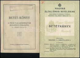 1940-1946 3 Db Betétkönyv: Magyar Postatakarékpénztár, Magyar Általános Hitelbank, Pécsi Takarékpénztár - Sin Clasificación