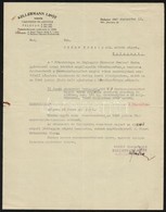 1940-1941 Kellermann Lipót Vasöntöde és Gépgyár Hidas Károly Mérnök, építési Vállalkozó Cégének Szóló, Levelei és Számlá - Zonder Classificatie