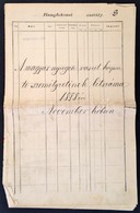 1888 A Magyar Nyugoti Vasút Központi Személyzetének Létszáma 1888 évi November Hóban. Nevekkel, Beosztásokkal, Fizetések - Non Classificati