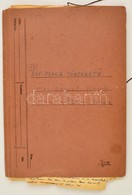 Vaszary János (1899-1963) Egy Pince Története Című Kétfelvonásos Színdarabjának Kézirata Végig Magyar Nyelven. Összesen  - Non Classificati