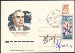 Valerij Rjumin (1939- ) és Vlagyimir Ljahov (1941- ) Szovjet űrhajósok Aláírásai Emlékborítékon /

Signatures Of Valeriy - Otros & Sin Clasificación