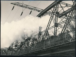 Cca 1930 Vasúti Híd, Jelzés Nélküli Vintage Fotó, 14,5x20 Cm - Autres & Non Classés