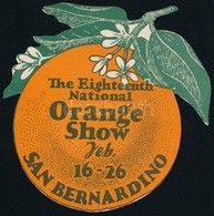 Orange Show San Bernardino Címke, D: 10 Cm - Reclame