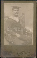 Cca 1900 Sibenik, K.u.k. Matróz Műtermi Portréja, Keményhátú Fotó Anelli Műterméből, 10x6,5 Cm - Autres & Non Classés