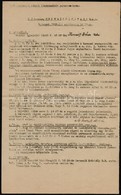 1929 M. Kir. 1. Honvéd Tábori Tüzérosztály Parancsnokság 204. és 213. Számú Osztály Napiparancsai, 2 Db - Otros & Sin Clasificación