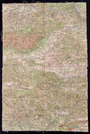 Cca 1910 Felvidék, Lőcse és Környéke Katona Térkép Vászonra Kasírozva / Map On Canvas. 40x60 Cm - Autres & Non Classés