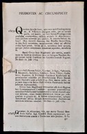 1784 Komárom, Helytartótanácsi Leirat Különféle érdekes ügyekben, Aláírásokkal, Papírfelzetes Viaszpecséttel - Non Classificati