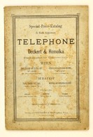 Cca 1900 Special-Preis-Katalog II. Theil, Supplement über Telephone Von Deckert&Homolka, Telefonkészülék árjegyzék Katal - Non Classificati