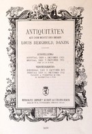 1912 Antiquitäten Aus Dem Besitz Der Herrn Louis Berghold, Danzig. Berlin, 1912, Rudolph Lepke's Kunst-Auctions-Haus, 96 - Non Classificati